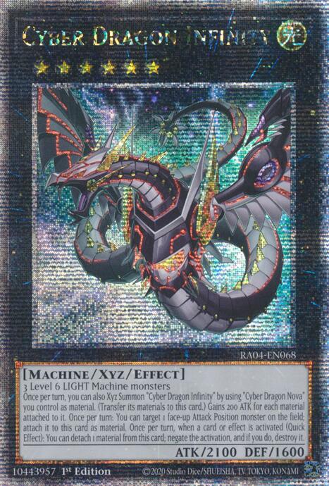 Cyber Dragon Infinity (Alternate Art) [RA04-EN068] Quarter Century Secret Rare | Shuffle n Cut Hobbies & Games