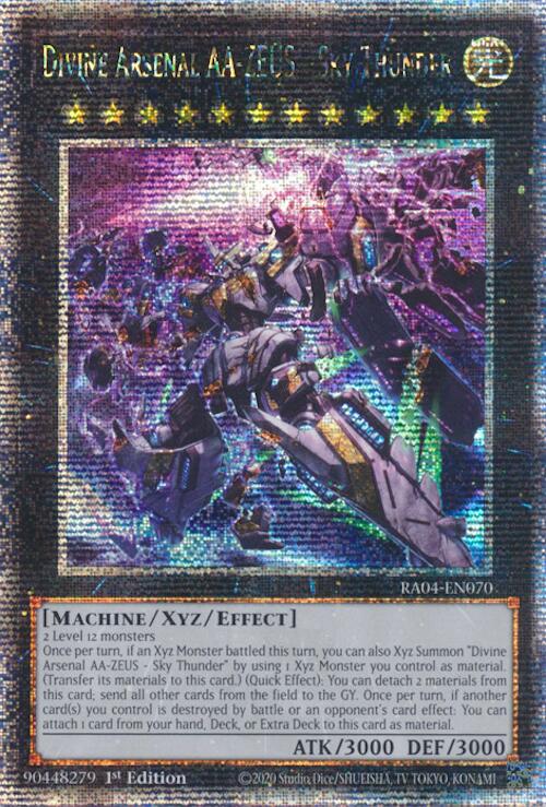 Divine Arsenal AA-ZEUS - Sky Thunder (New Art) [RA04-EN070] Quarter Century Secret Rare | Shuffle n Cut Hobbies & Games