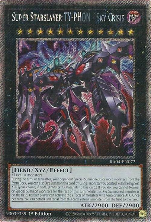 Super Starslayer TY-PHON - Sky Crisis [RA04-EN072] Platinum Secret Rare | Shuffle n Cut Hobbies & Games