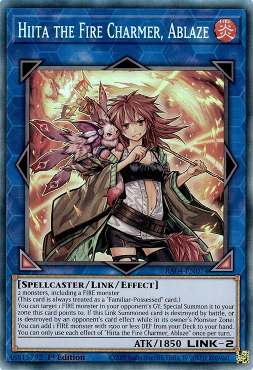 Hiita the Fire Charmer, Ablaze [RA04-EN074] Prismatic Collector's Rare | Shuffle n Cut Hobbies & Games
