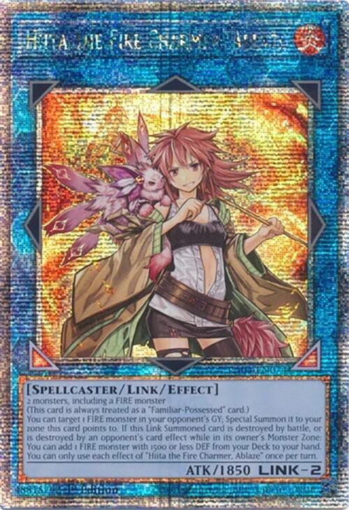 Hiita the Fire Charmer, Ablaze [RA04-EN074] Quarter Century Secret Rare | Shuffle n Cut Hobbies & Games
