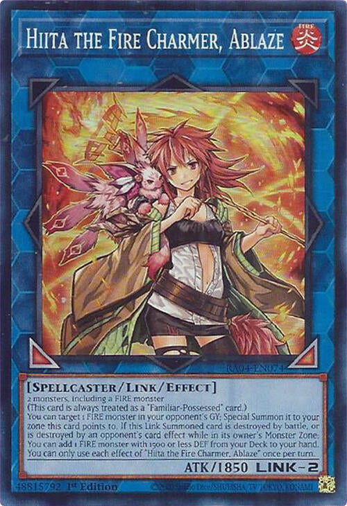 Hiita the Fire Charmer, Ablaze [RA04-EN074] Super Rare | Shuffle n Cut Hobbies & Games