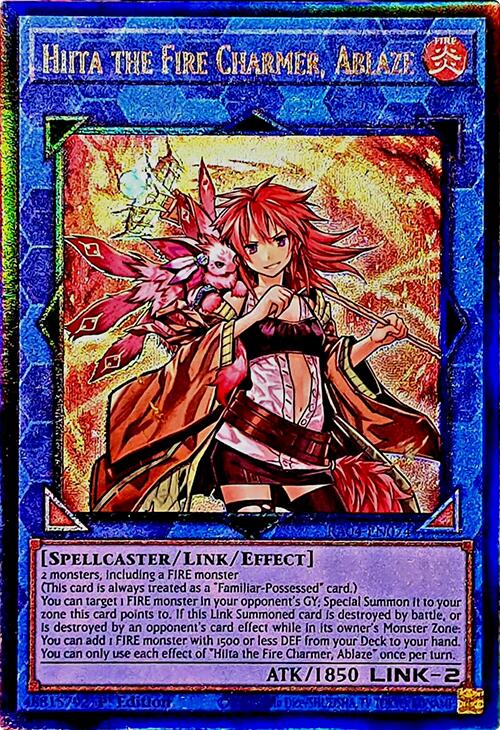 Hiita the Fire Charmer, Ablaze [RA04-EN074] Prismatic Ultimate Rare | Shuffle n Cut Hobbies & Games