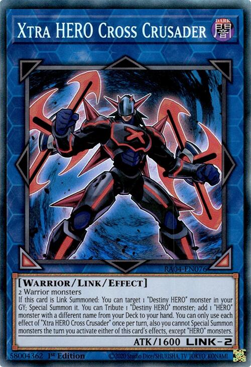 Xtra HERO Cross Crusader [RA04-EN076] Prismatic Collector's Rare | Shuffle n Cut Hobbies & Games