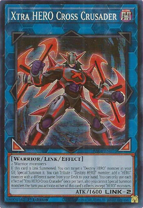 Xtra HERO Cross Crusader [RA04-EN076] Super Rare | Shuffle n Cut Hobbies & Games