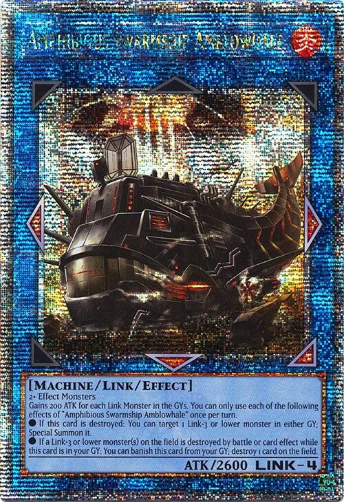 Amphibious Swarmship Amblowhale [RA04-EN077] Quarter Century Secret Rare | Shuffle n Cut Hobbies & Games