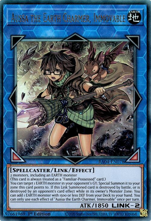 Aussa the Earth Charmer, Immovable [RA04-EN078] Prismatic Ultimate Rare | Shuffle n Cut Hobbies & Games