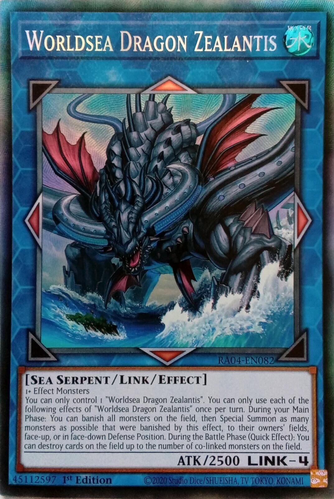 Worldsea Dragon Zealantis [RA04-EN082] Prismatic Collector's Rare | Shuffle n Cut Hobbies & Games