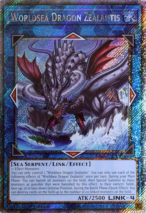 Worldsea Dragon Zealantis [RA04-EN082] Platinum Secret Rare | Shuffle n Cut Hobbies & Games