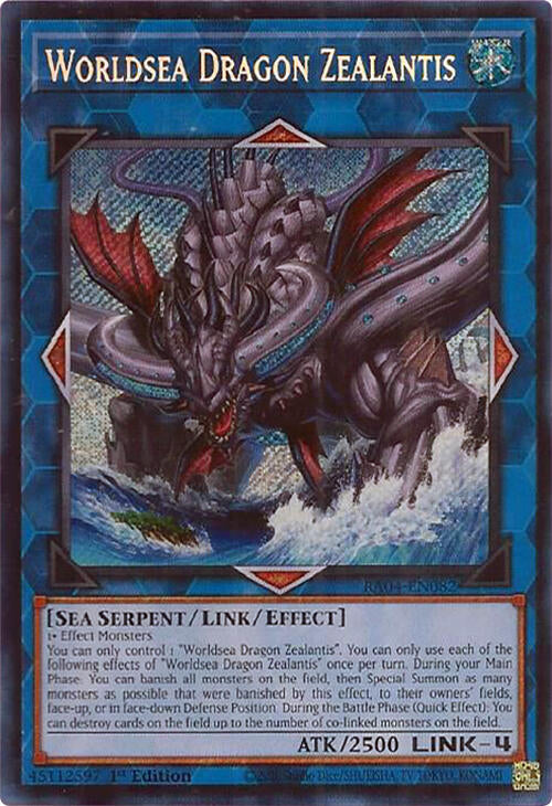 Worldsea Dragon Zealantis [RA04-EN082] Secret Rare | Shuffle n Cut Hobbies & Games