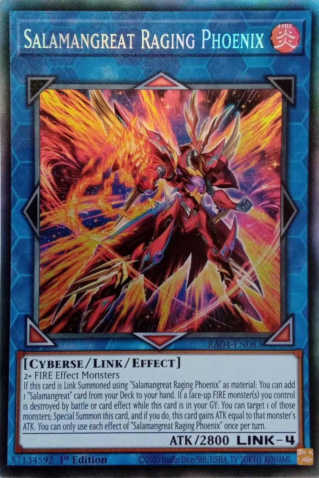Salamangreat Raging Phoenix [RA04-EN083] Prismatic Collector's Rare | Shuffle n Cut Hobbies & Games