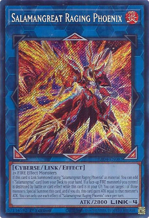 Salamangreat Raging Phoenix [RA04-EN083] Secret Rare | Shuffle n Cut Hobbies & Games