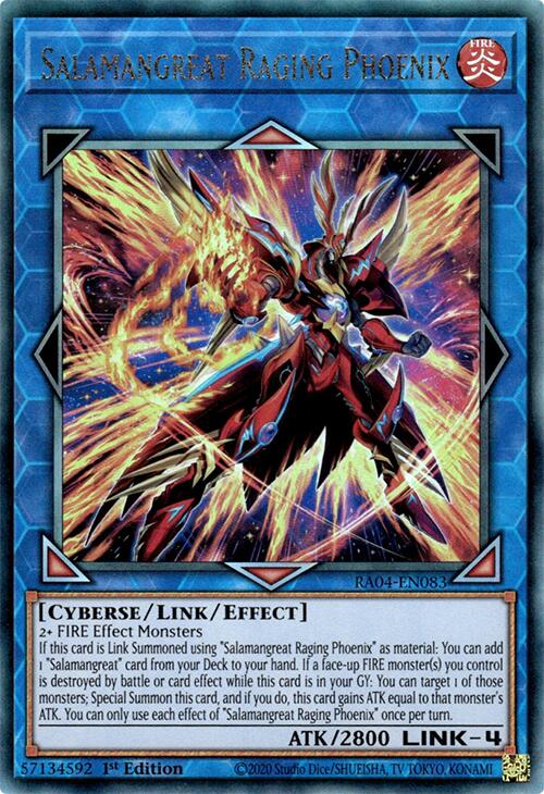 Salamangreat Raging Phoenix [RA04-EN083] Prismatic Ultimate Rare | Shuffle n Cut Hobbies & Games