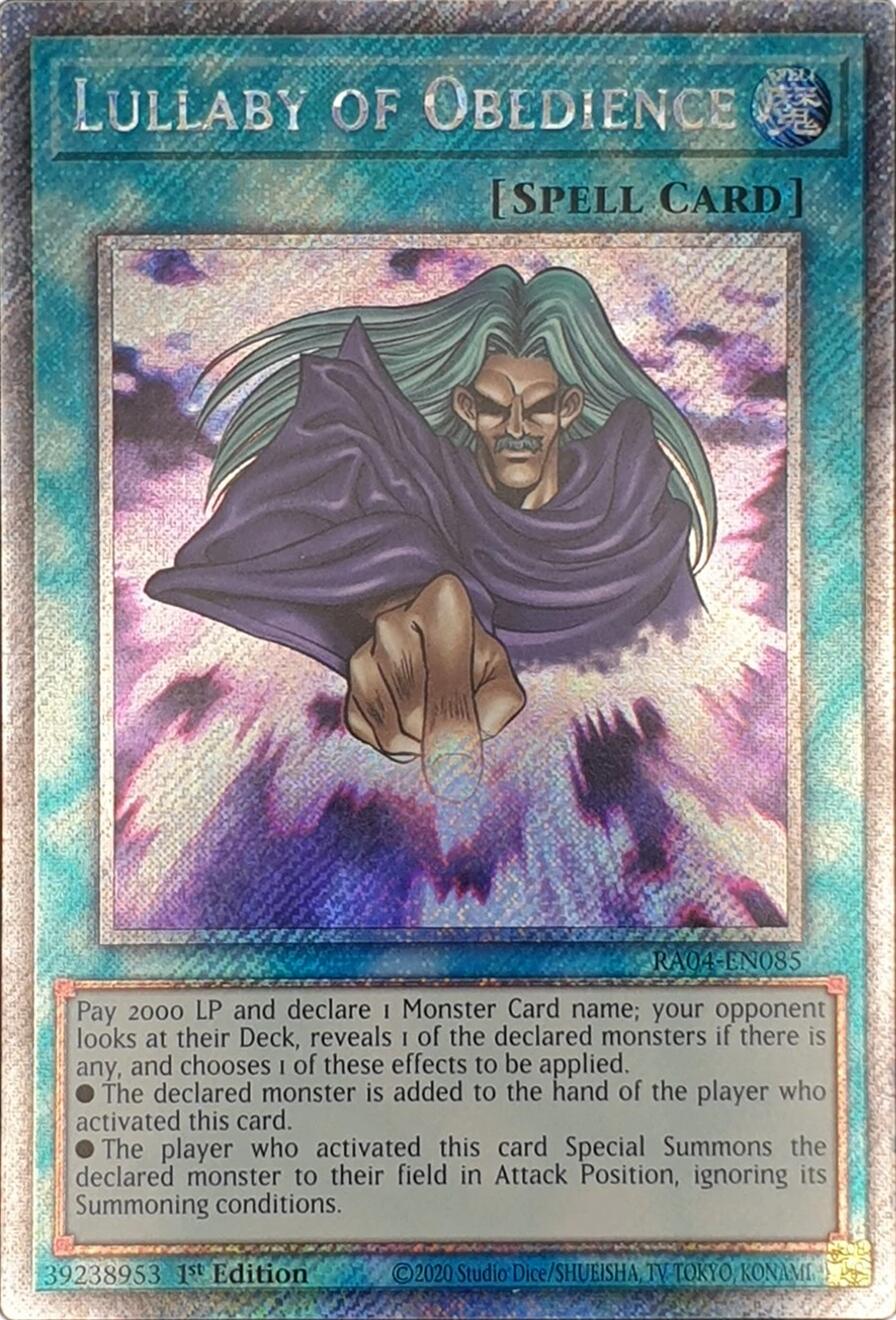 Lullaby of Obedience [RA04-EN085] Platinum Secret Rare | Shuffle n Cut Hobbies & Games
