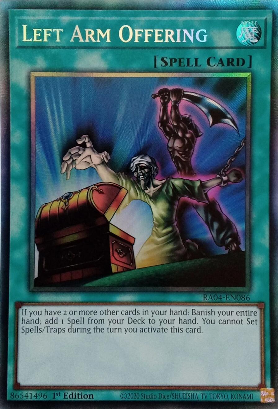 Left Arm Offering [RA04-EN086] Prismatic Collector's Rare | Shuffle n Cut Hobbies & Games