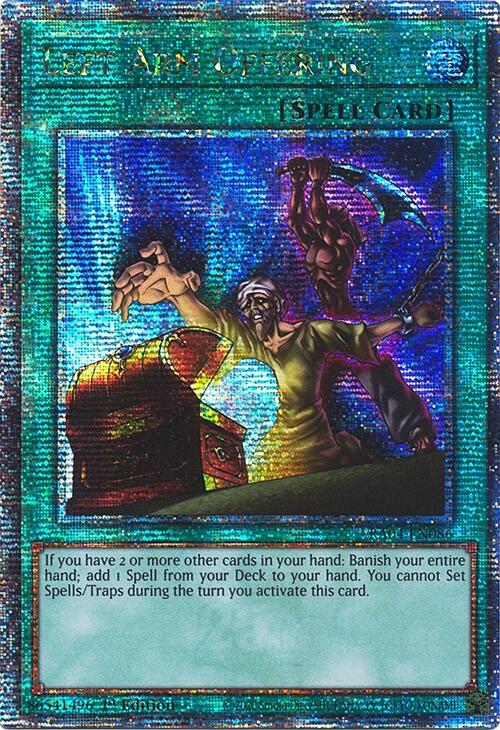 Left Arm Offering [RA04-EN086] Quarter Century Secret Rare | Shuffle n Cut Hobbies & Games