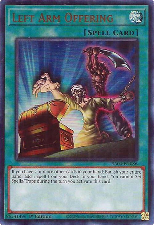 Left Arm Offering [RA04-EN086] Ultra Rare | Shuffle n Cut Hobbies & Games