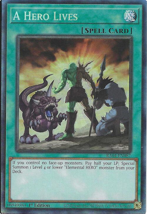 A Hero Lives [RA04-EN087] Prismatic Collector's Rare | Shuffle n Cut Hobbies & Games