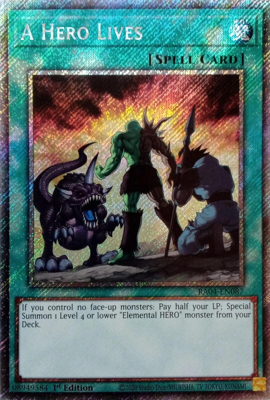 A Hero Lives [RA04-EN087] Platinum Secret Rare | Shuffle n Cut Hobbies & Games