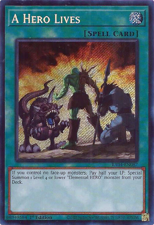 A Hero Lives [RA04-EN087] Secret Rare | Shuffle n Cut Hobbies & Games