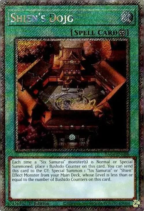 Shien's Dojo [RA04-EN088] Platinum Secret Rare | Shuffle n Cut Hobbies & Games