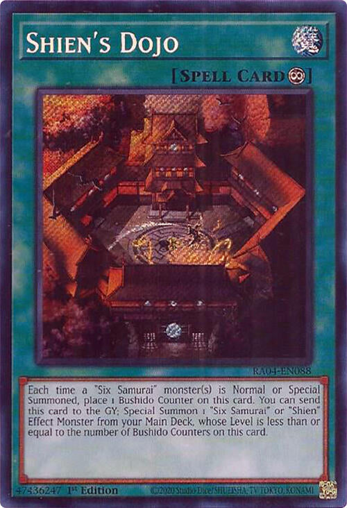 Shien's Dojo [RA04-EN088] Secret Rare | Shuffle n Cut Hobbies & Games
