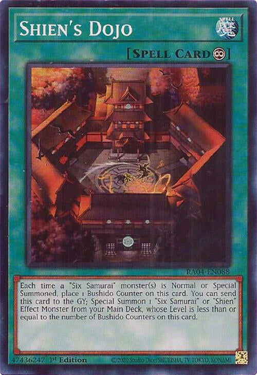 Shien's Dojo [RA04-EN088] Super Rare | Shuffle n Cut Hobbies & Games
