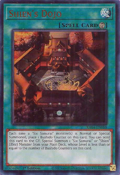 Shien's Dojo [RA04-EN088] Ultra Rare | Shuffle n Cut Hobbies & Games