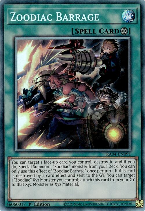 Zoodiac Barrage [RA04-EN091] Prismatic Collector's Rare | Shuffle n Cut Hobbies & Games