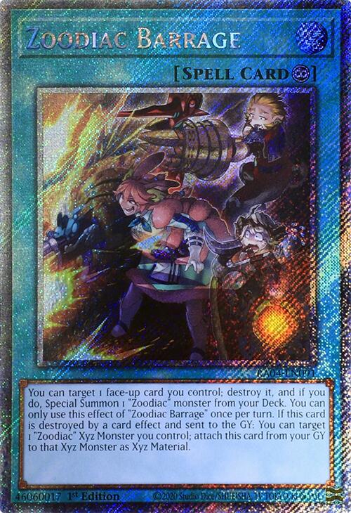Zoodiac Barrage [RA04-EN091] Platinum Secret Rare | Shuffle n Cut Hobbies & Games