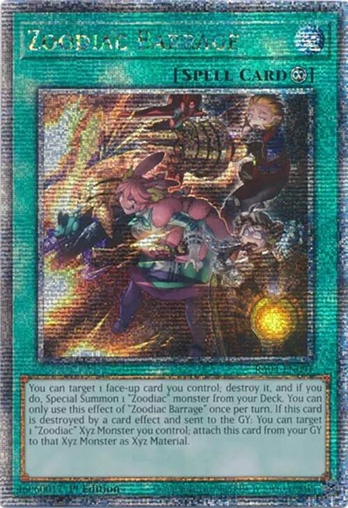 Zoodiac Barrage [RA04-EN091] Quarter Century Secret Rare | Shuffle n Cut Hobbies & Games
