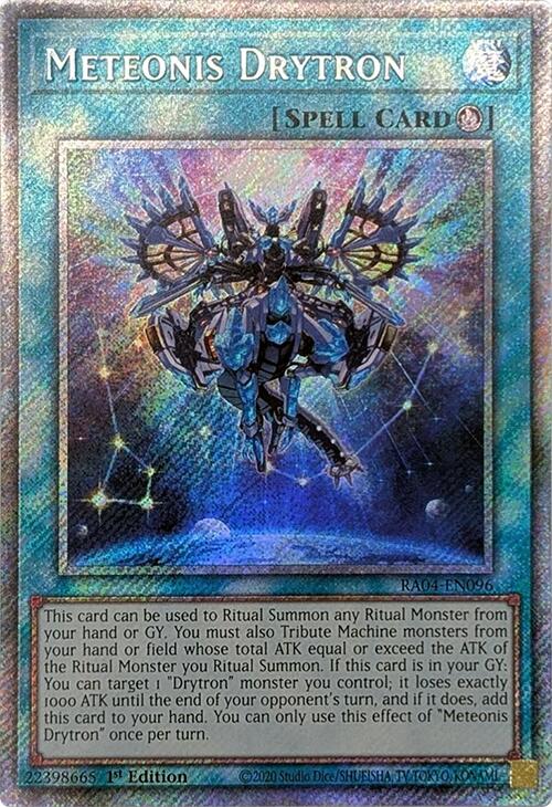 Meteonis Drytron [RA04-EN096] Platinum Secret Rare | Shuffle n Cut Hobbies & Games