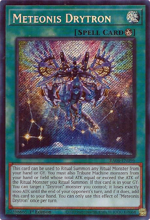 Meteonis Drytron [RA04-EN096] Secret Rare | Shuffle n Cut Hobbies & Games