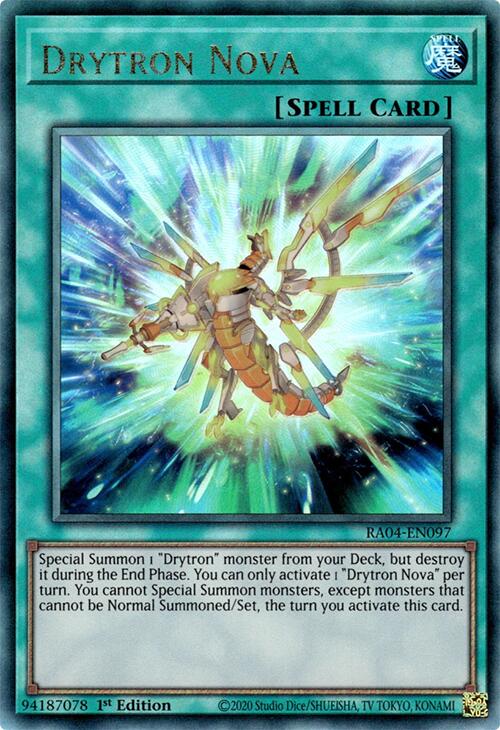 Drytron Nova [RA04-EN097] Prismatic Ultimate Rare | Shuffle n Cut Hobbies & Games
