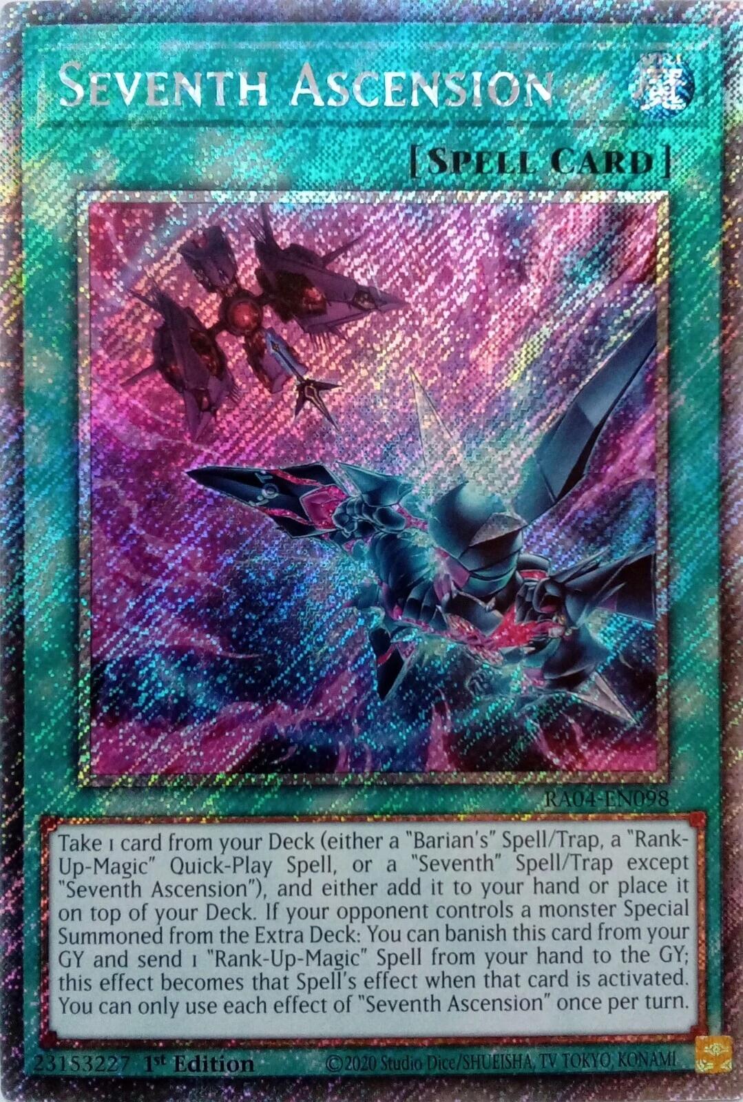 Seventh Ascension [RA04-EN098] Platinum Secret Rare | Shuffle n Cut Hobbies & Games