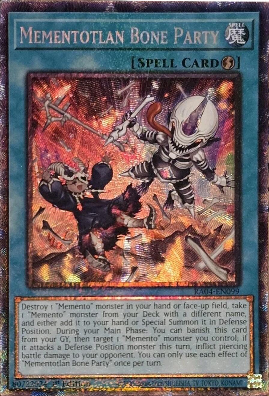 Mementotlan Bone Party [RA04-EN099] Prismatic Collector's Rare | Shuffle n Cut Hobbies & Games