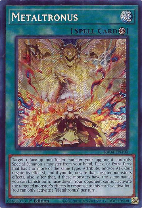 Metaltronus [RA04-EN100] Secret Rare | Shuffle n Cut Hobbies & Games