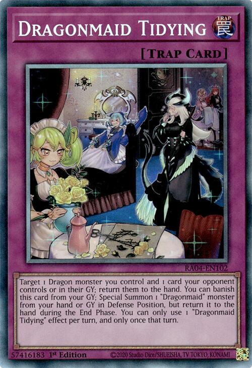 Dragonmaid Tidying [RA04-EN102] Prismatic Collector's Rare | Shuffle n Cut Hobbies & Games