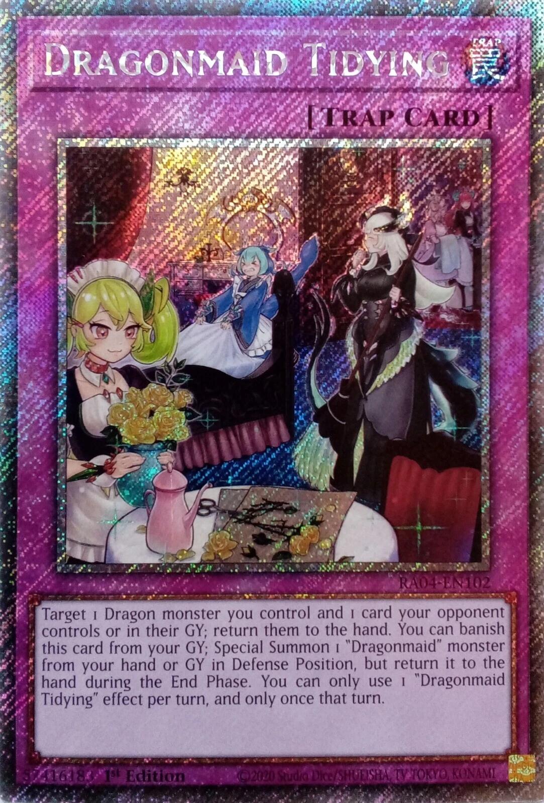 Dragonmaid Tidying [RA04-EN102] Platinum Secret Rare | Shuffle n Cut Hobbies & Games