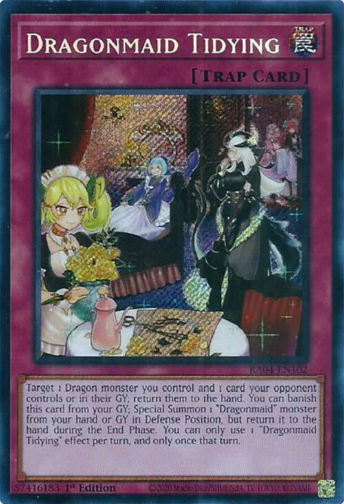 Dragonmaid Tidying [RA04-EN102] Secret Rare | Shuffle n Cut Hobbies & Games