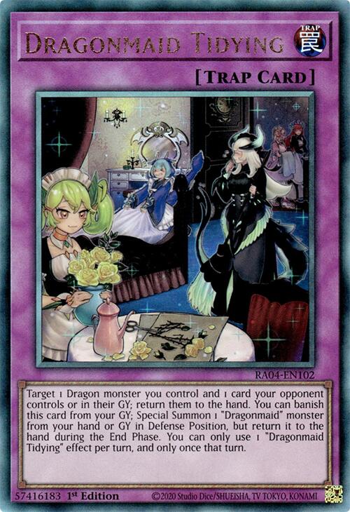 Dragonmaid Tidying [RA04-EN102] Prismatic Ultimate Rare | Shuffle n Cut Hobbies & Games