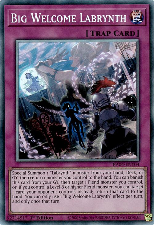 Big Welcome Labrynth [RA04-EN104] Prismatic Collector's Rare | Shuffle n Cut Hobbies & Games