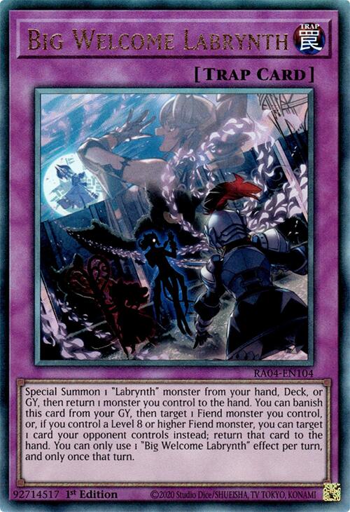 Big Welcome Labrynth [RA04-EN104] Prismatic Ultimate Rare | Shuffle n Cut Hobbies & Games