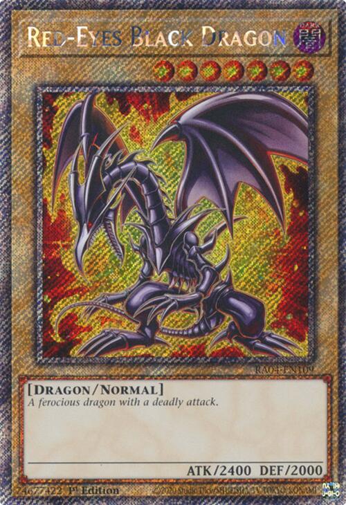 Red-Eyes Black Dragon (7th Art) [RA04-EN109] Platinum Secret Rare | Shuffle n Cut Hobbies & Games