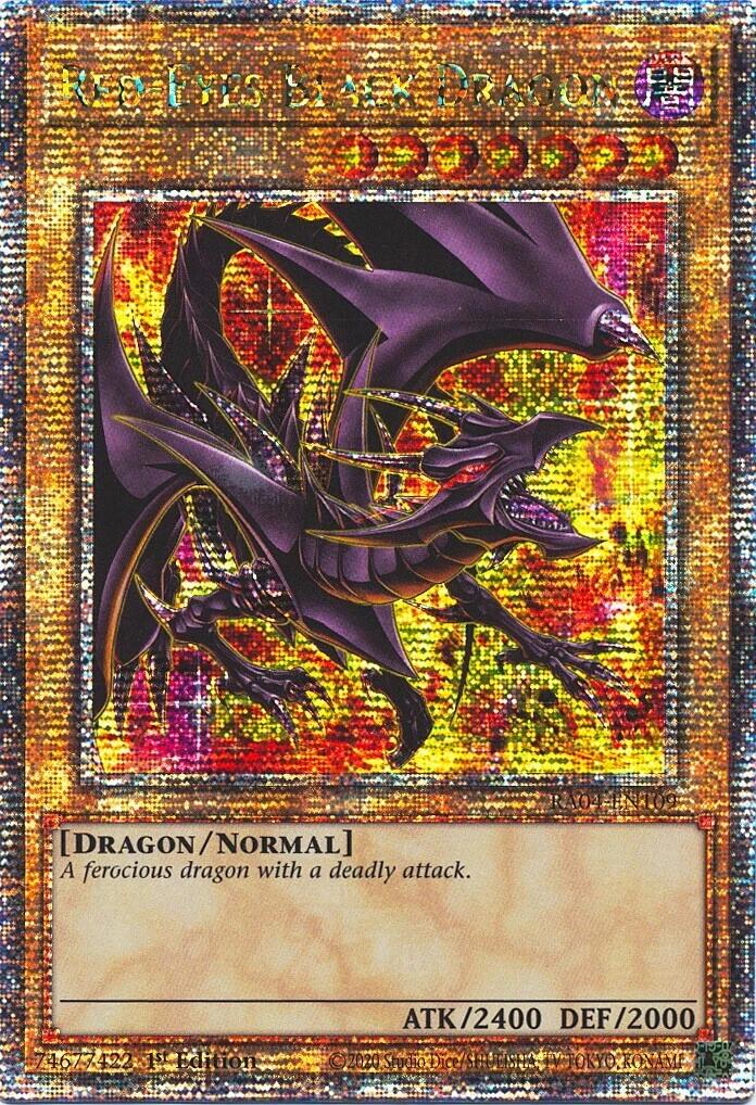 Red-Eyes Black Dragon (8th Art) [RA04-EN109] Quarter Century Secret Rare | Shuffle n Cut Hobbies & Games