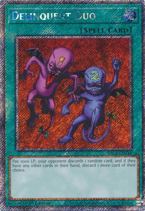 Delinquent Duo [RA04-EN114] Platinum Secret Rare | Shuffle n Cut Hobbies & Games