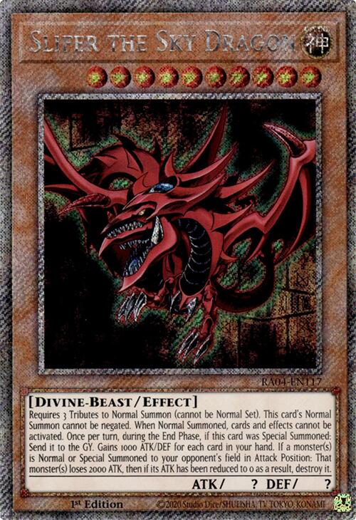 Slifer the Sky Dragon [RA04-EN117] Platinum Secret Rare | Shuffle n Cut Hobbies & Games