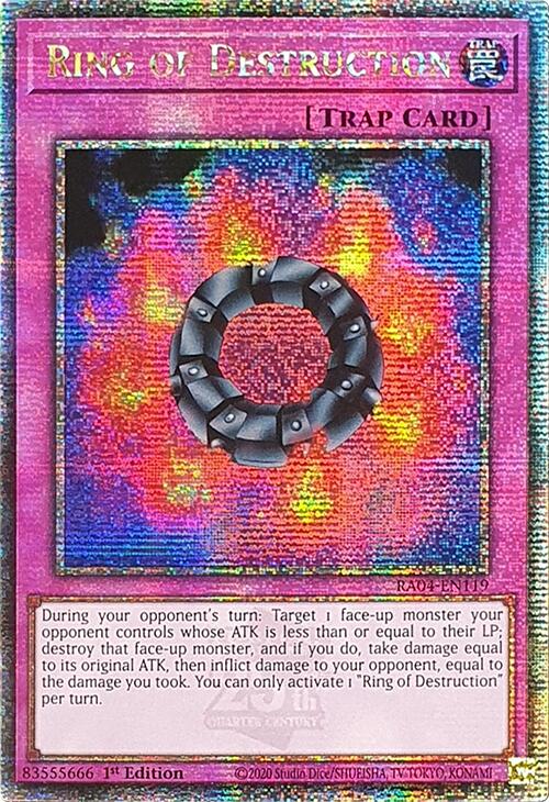 Ring of Destruction [RA04-EN119] Quarter Century Secret Rare | Shuffle n Cut Hobbies & Games