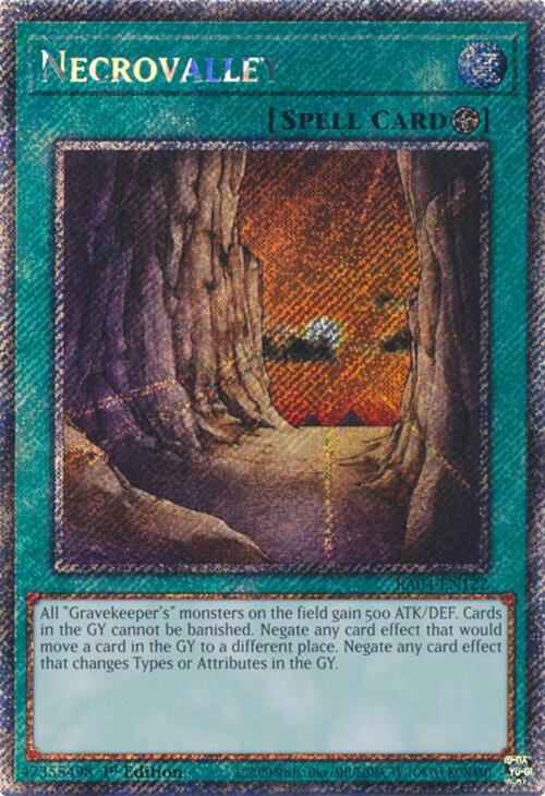 Necrovalley [RA04-EN122] Platinum Secret Rare | Shuffle n Cut Hobbies & Games