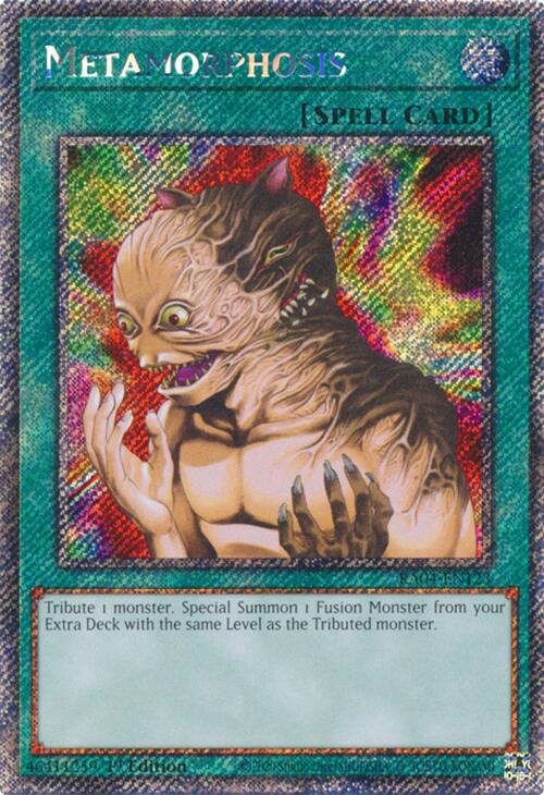 Metamorphosis [RA04-EN123] Platinum Secret Rare | Shuffle n Cut Hobbies & Games